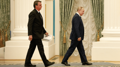 Jair Bolsonaro em visita à Rússia. 
