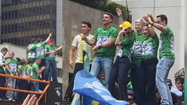 Flávio reúne bolsonaristas em ato na Paulista